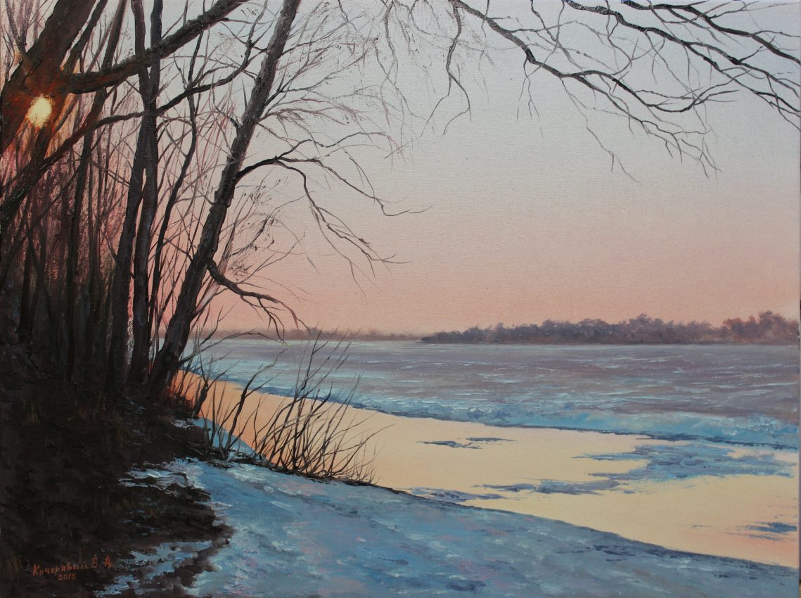 Enjoying the Sunset — original oil on canvas painting by Viktor Kucheryavyy