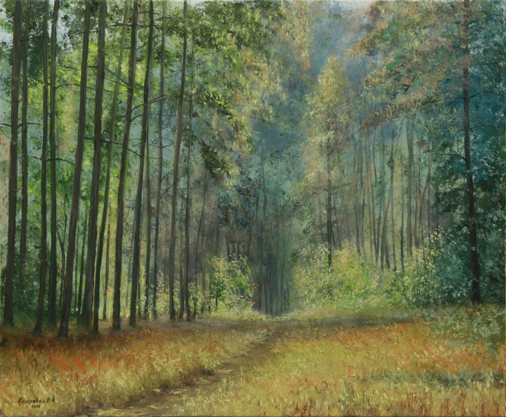 The Woods Are Silent — original oil on canvas painting by Viktor Kucheryavyy
