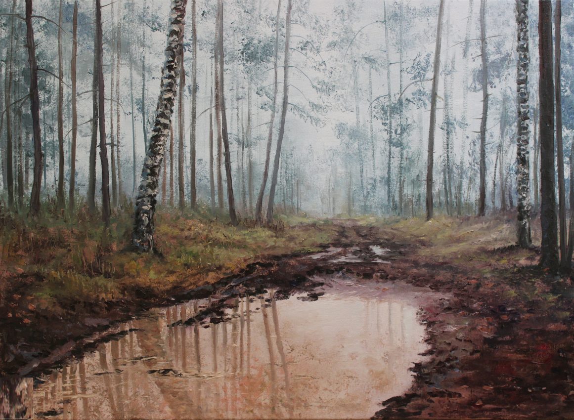 Braving the Obstacles — original oil on canvas painting by Viktor Kucheryavyy, 40 x 55 cm