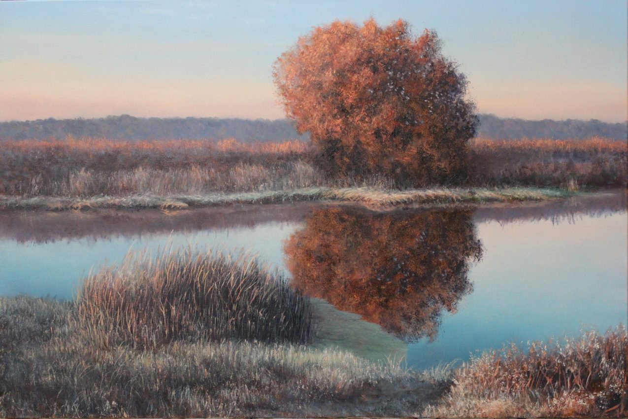 The Morning Chill — original oil on canvas painting by Viktor Kucheryavyy, 60 x 90 cm