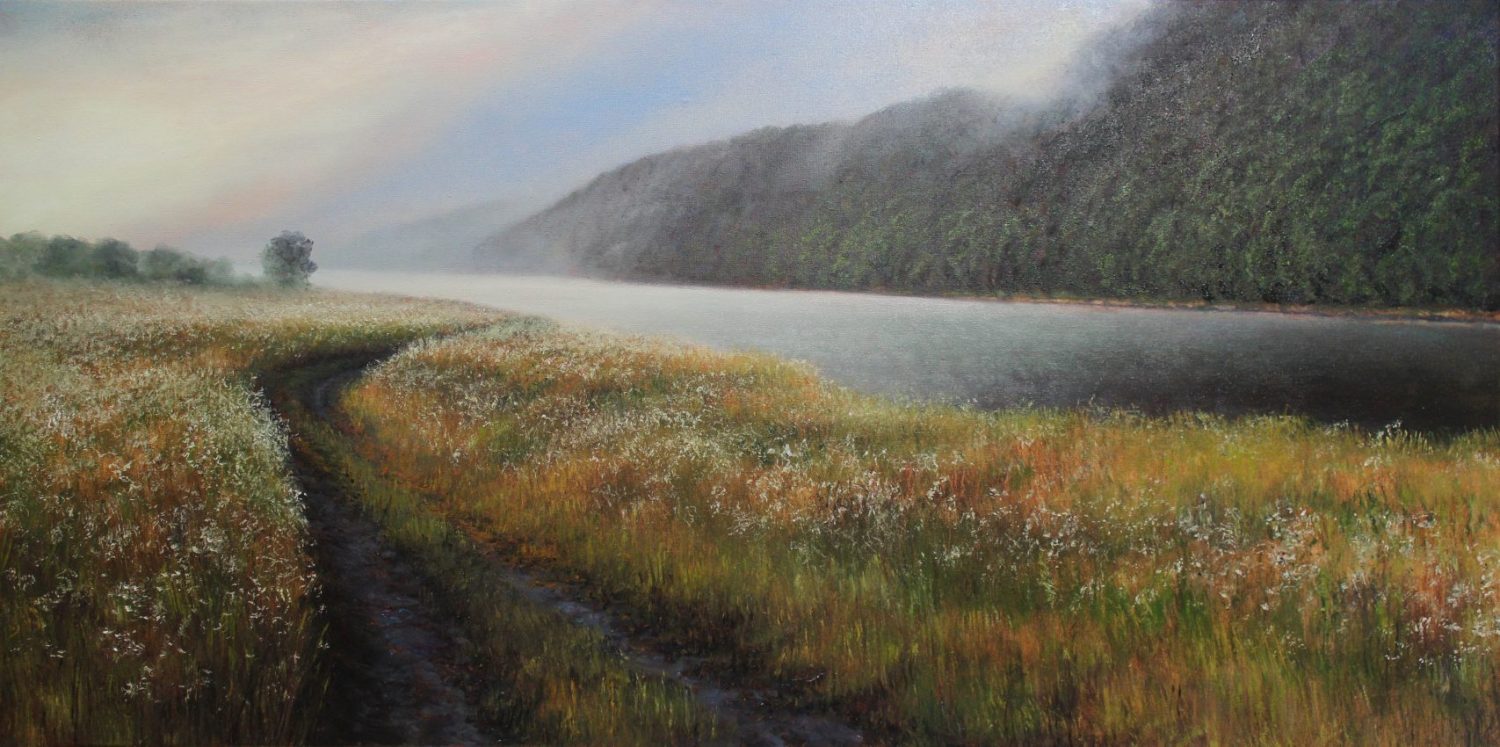 Down the Memory Lane — summer memories oil painting by Viktor Kucheryavyy, 