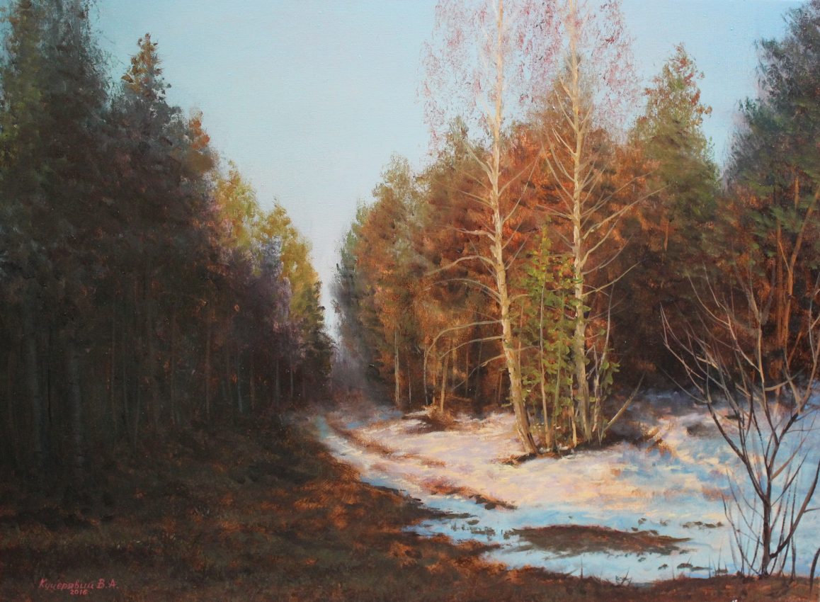 Farewell to the Day — original oil on canvas painting by Viktor Kucheryavyy, 40 x 55 cm
