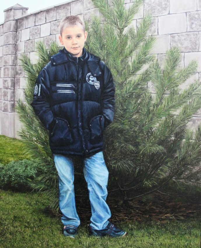 Neighborhood Boy II — portraits oil painting by Viktor Kucheryavyy, 