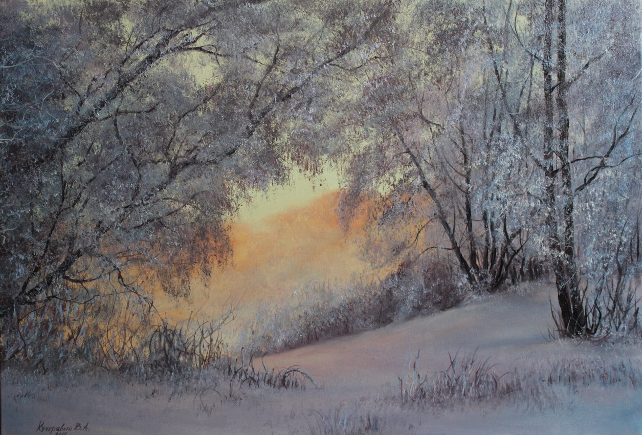 Winter Wonderland — original oil on canvas painting by Viktor Kucheryavyy