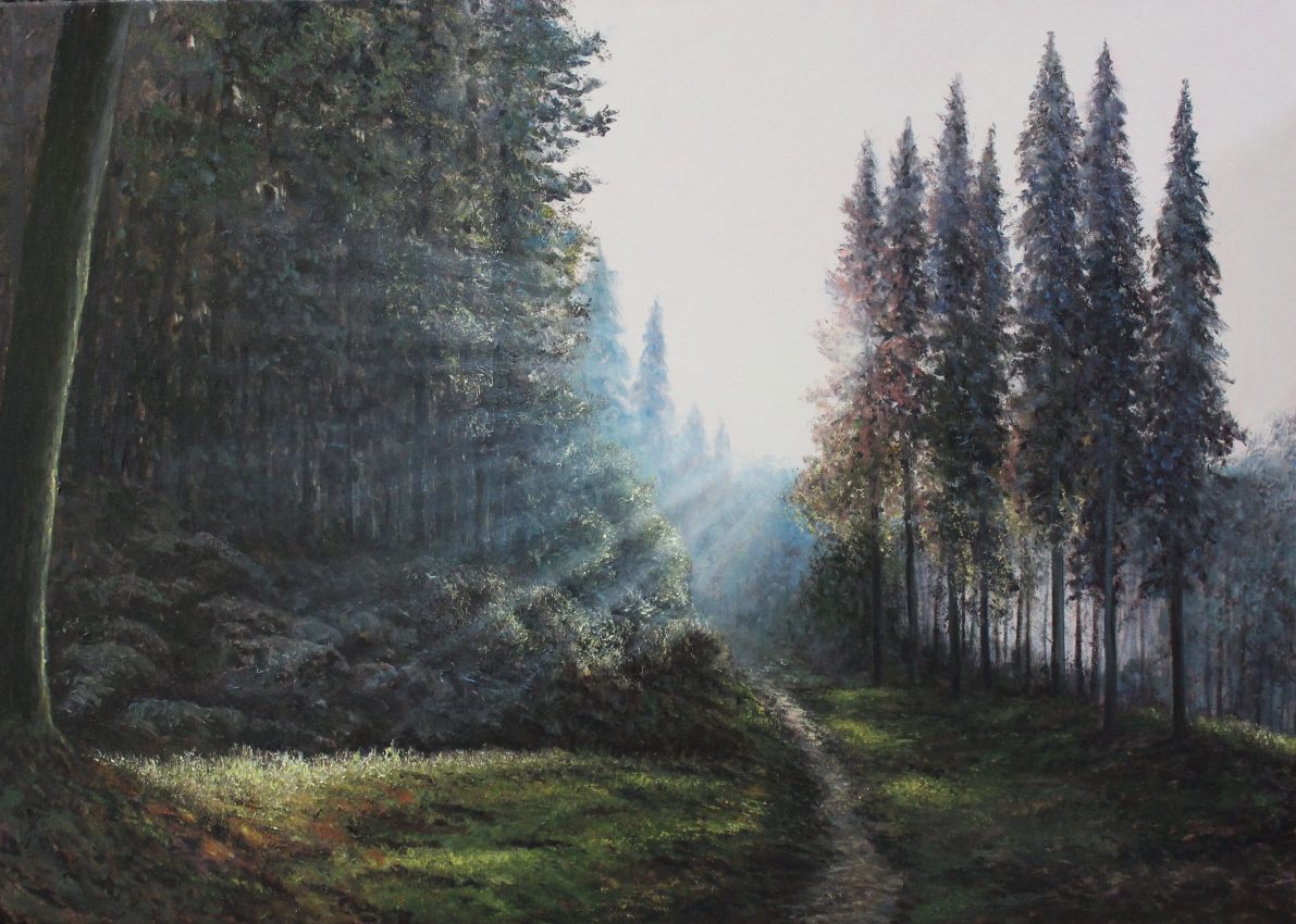 Illuminated — summer memories oil painting by Viktor Kucheryavyy, 