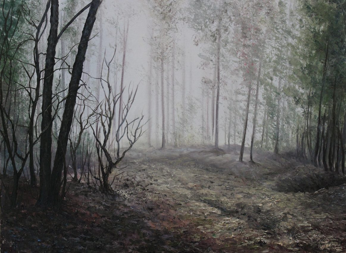 Into the Thick of the Forest — original oil on canvas painting by Viktor Kucheryavyy, 40 x 55 cm