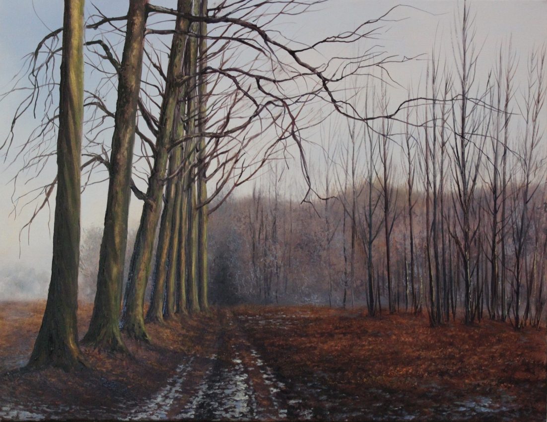 Biting Frost — golden fall oil painting by Viktor Kucheryavyy, 50 x 65 cm