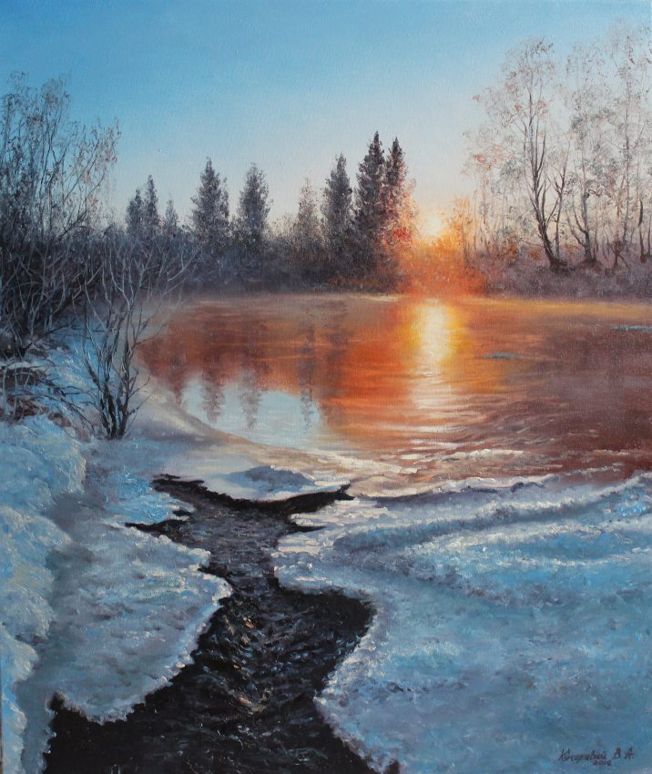 Another Day — original oil painting by Viktor Kucheryavyy, 65 x 55 cm, 2016