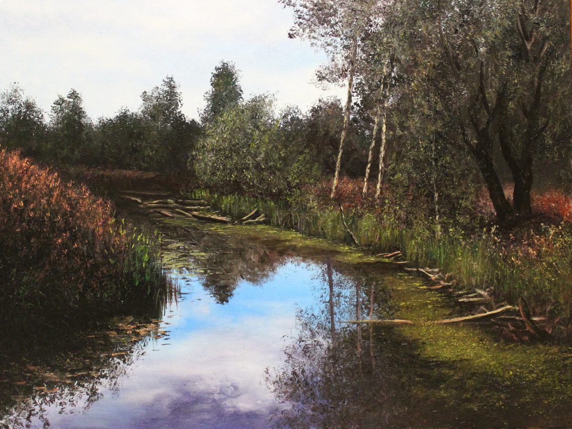 Lazy Afternoon — summer memories oil painting by Viktor Kucheryavyy, 45 x 60 cm