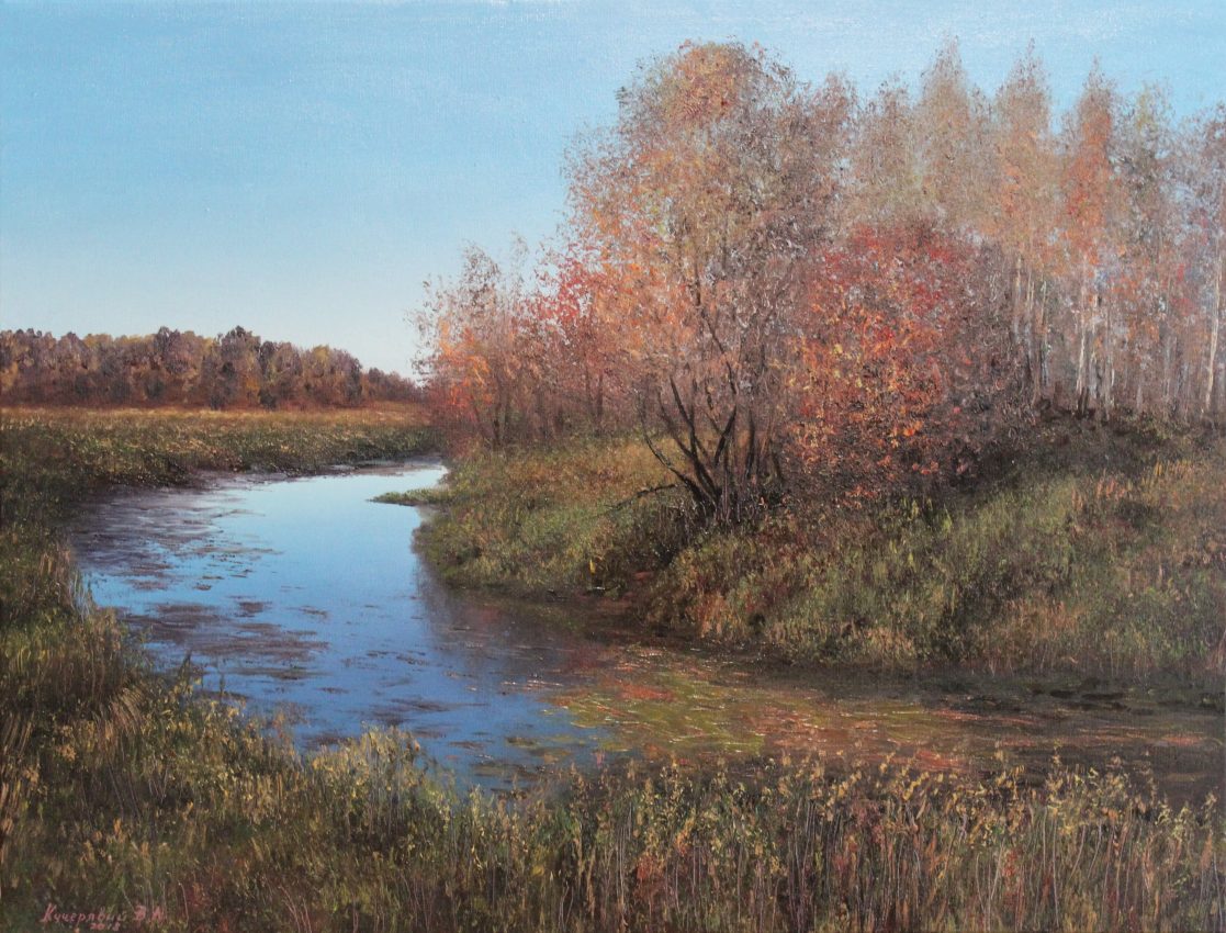 Lazy River — original oil on canvas painting by Viktor Kucheryavyy
