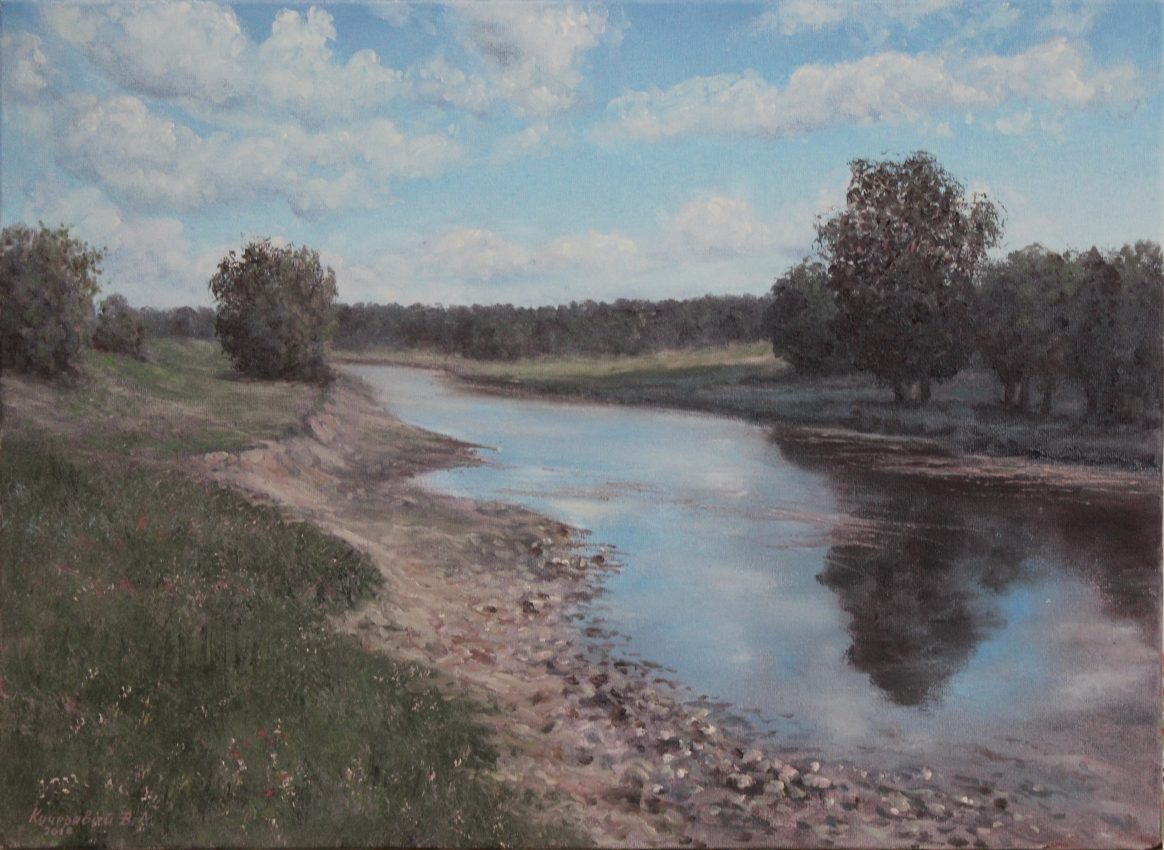 Summer Afternoon — summer memories oil painting by Viktor Kucheryavyy, 