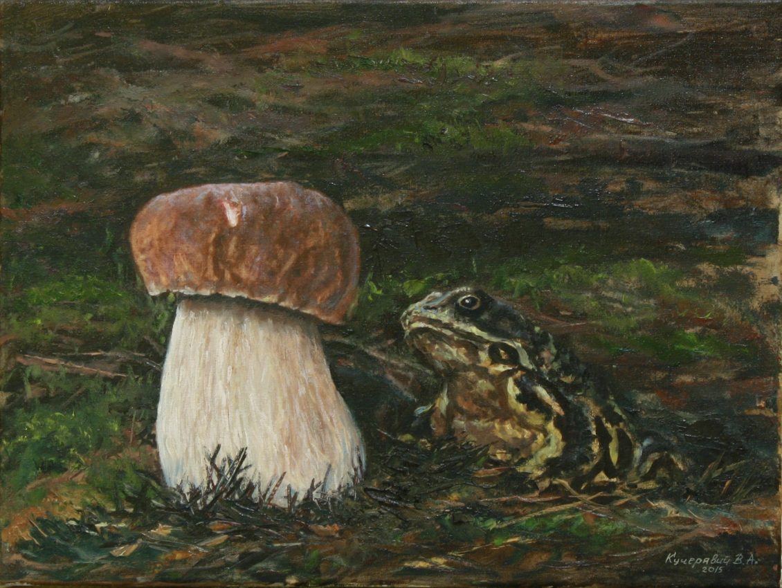 A New Acquaintance — original oil on canvas painting by Viktor Kucheryavyy