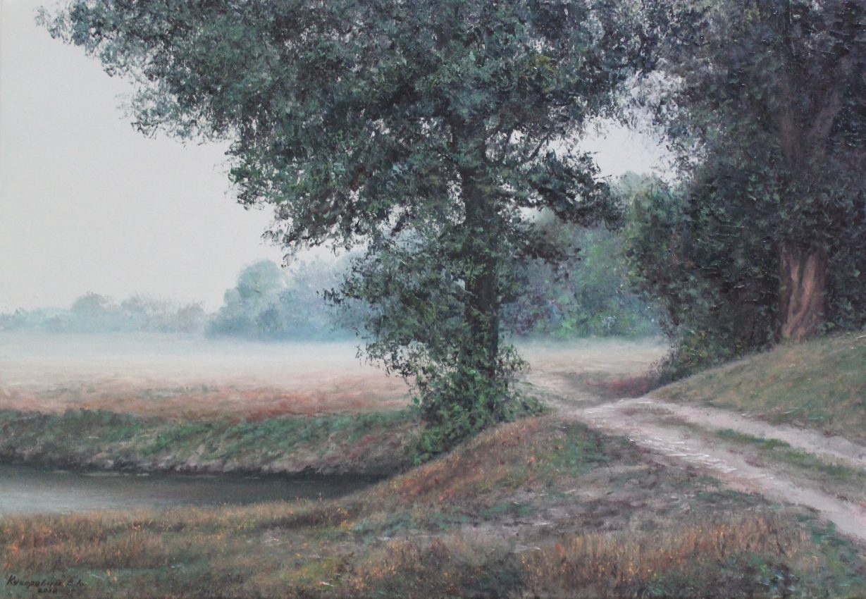 Away from the Crowd — summer memories oil painting by Viktor Kucheryavyy, 45 x 65 cm