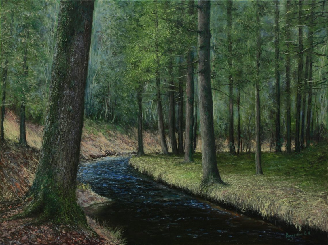 Summer in the Forest — original oil on canvas painting by Viktor Kucheryavyy, 60 x 80 cm