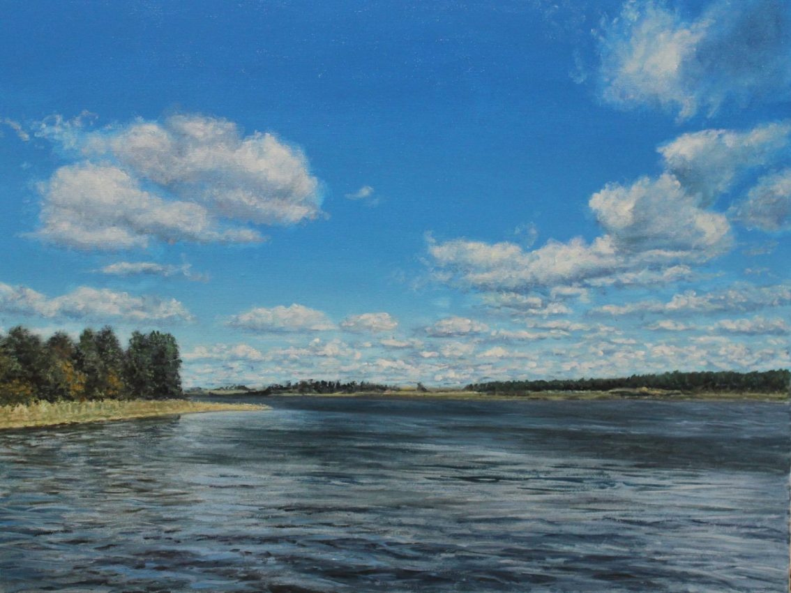 Lake in Summer — summer memories oil painting by Viktor Kucheryavyy, 