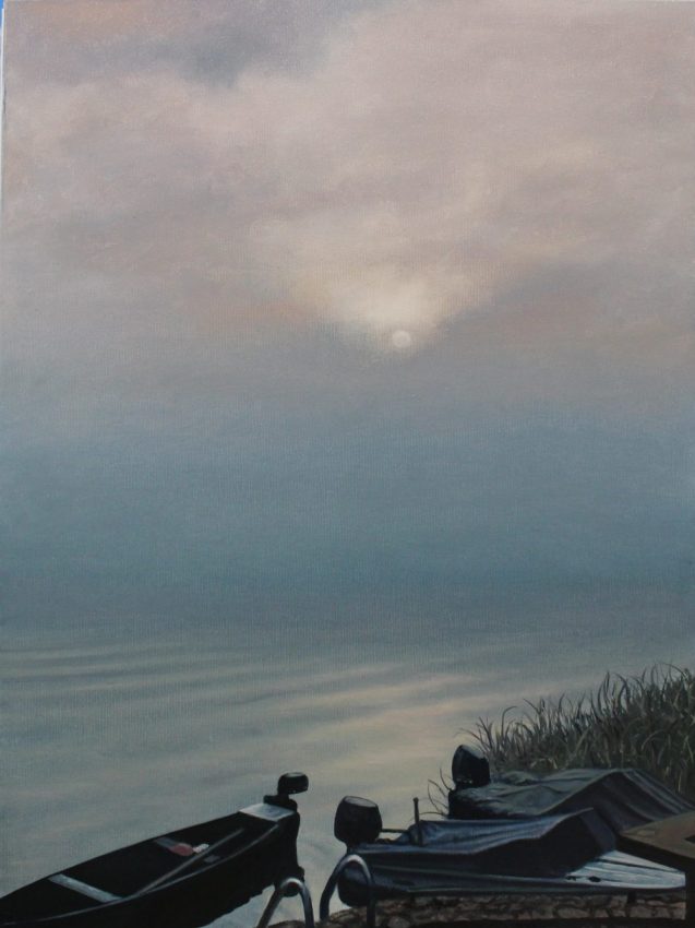 Fog on the Water — original oil on canvas painting by Viktor Kucheryavyy