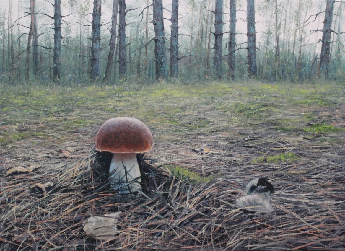 The Treasures of Fall — golden fall oil painting by Viktor Kucheryavyy, 40 x 55 cm