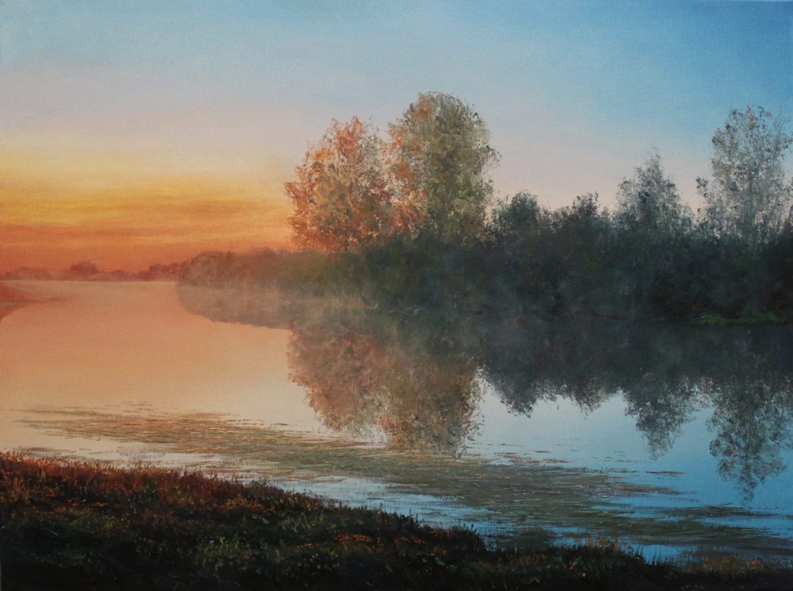 Summer Glow — sunsets & dawns oil painting by Viktor Kucheryavyy, 