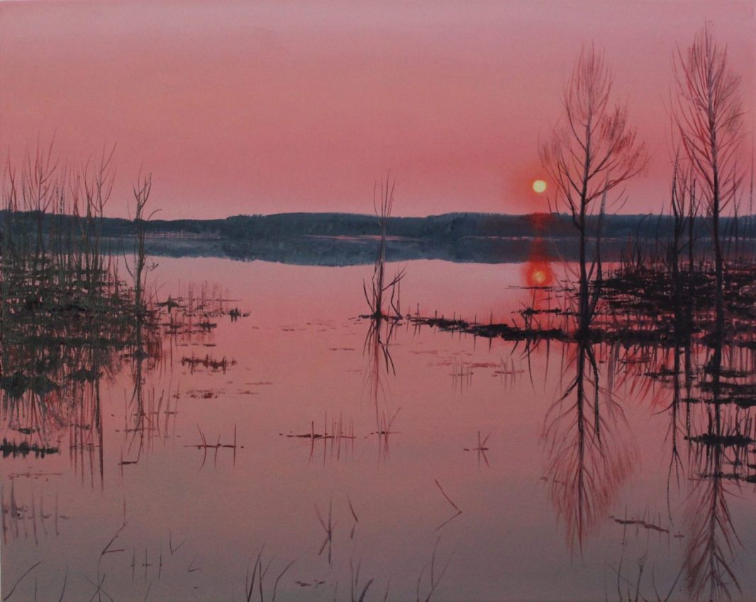Pink Flood — sunsets & dawns oil painting by Viktor Kucheryavyy, 