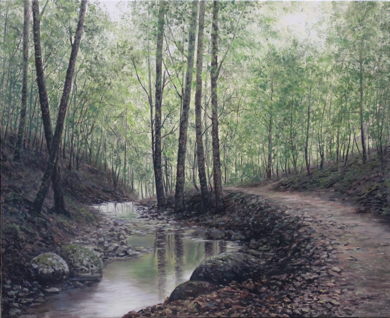 Calm & Quiet — summer memories oil painting by Viktor Kucheryavyy, 65 x 80 cm