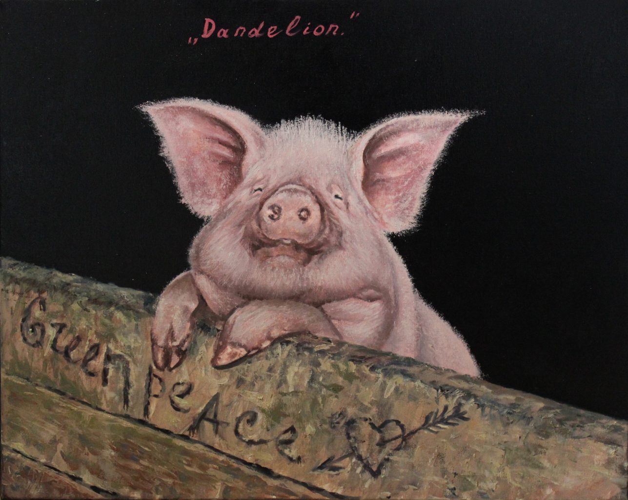 Danelion — animals oil painting by Viktor Kucheryavyy, 40 x 50 cm