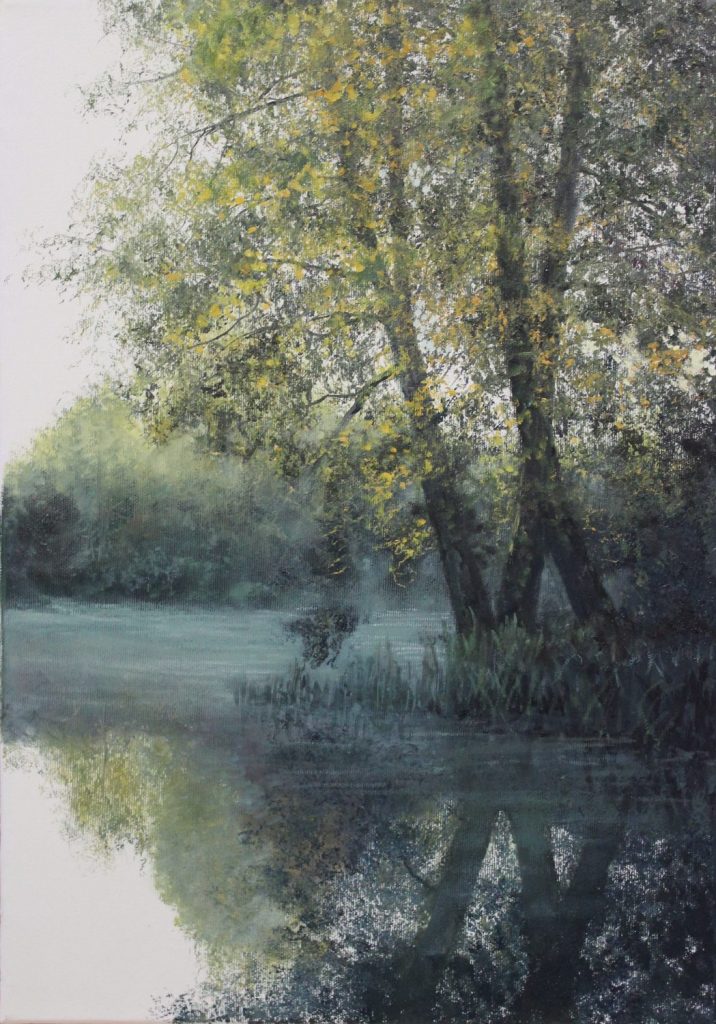 Morning Stillness — summer memories oil painting by Viktor Kucheryavyy, 50 x 35 cm