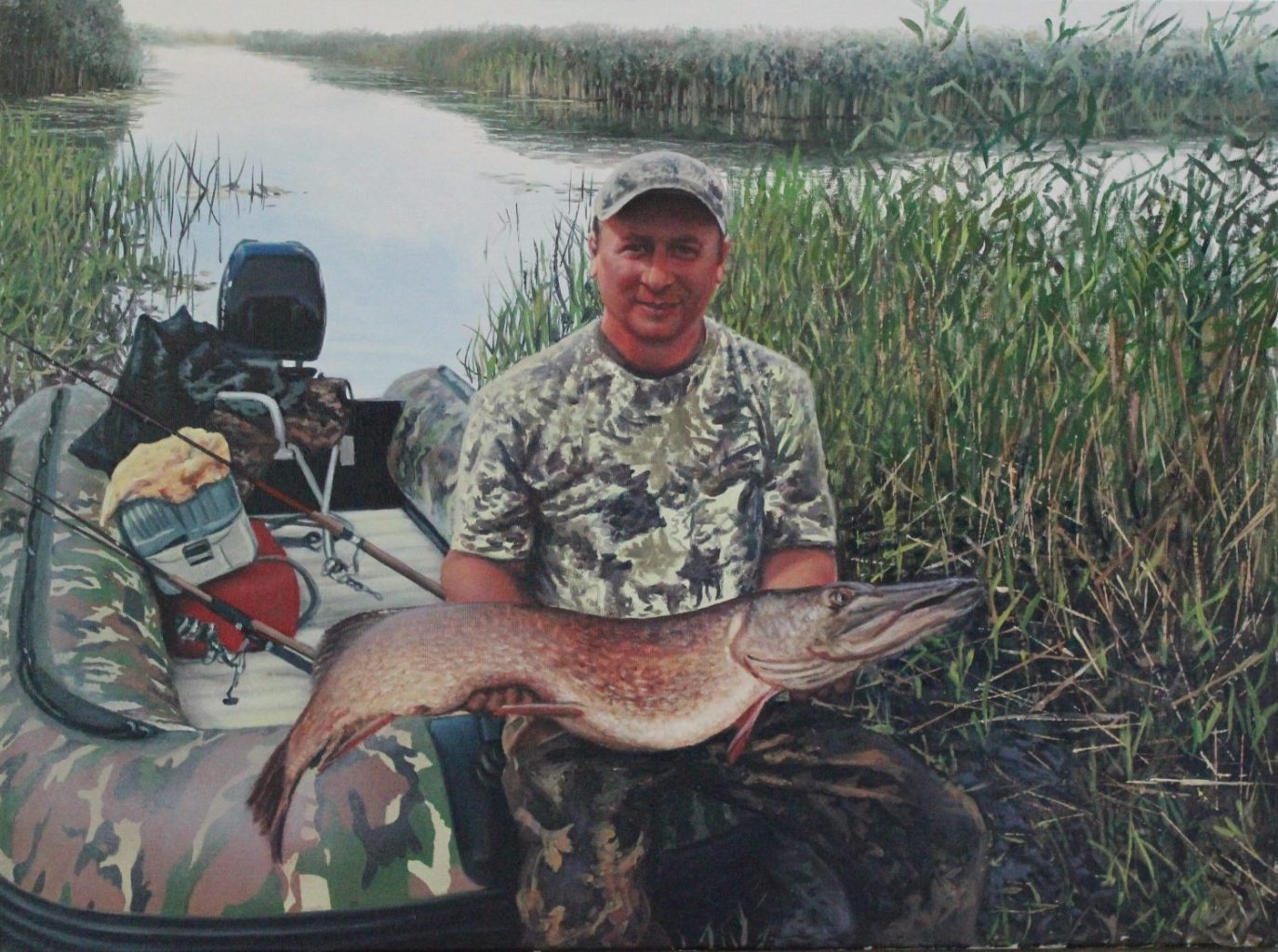 Big Catch — portraits oil painting by Viktor Kucheryavyy, 