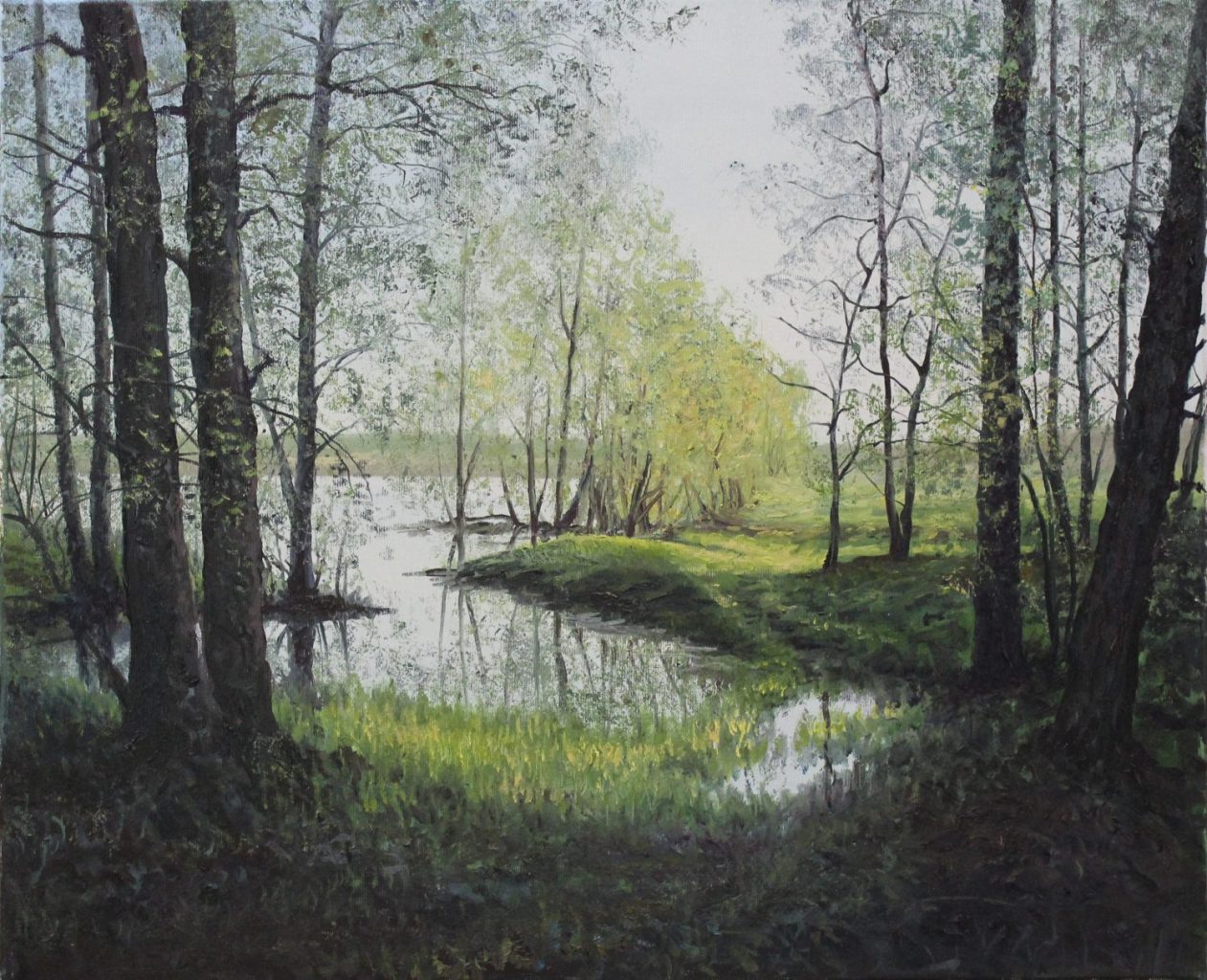 The Sanctuary — summer memories oil painting by Viktor Kucheryavyy, 45 x 55 cm