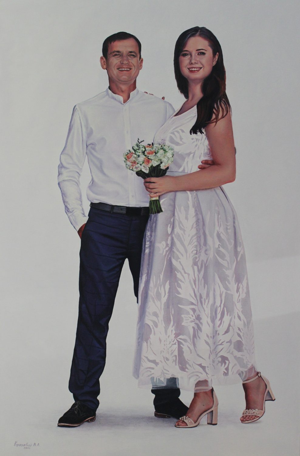 Wedding Bells — original oil on canvas painting by Viktor Kucheryavyy