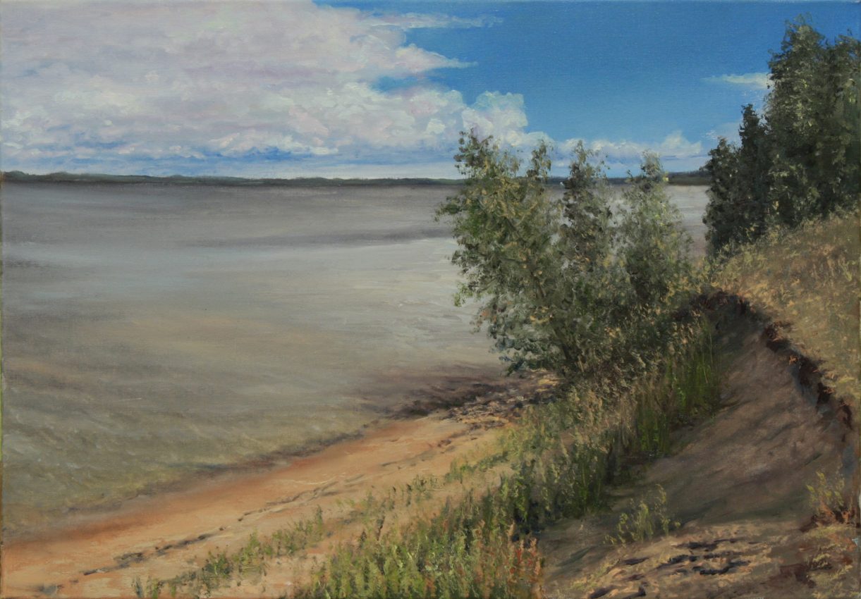 Windy Day — original oil on canvas painting by Viktor Kucheryavyy, 35 x 50 cm