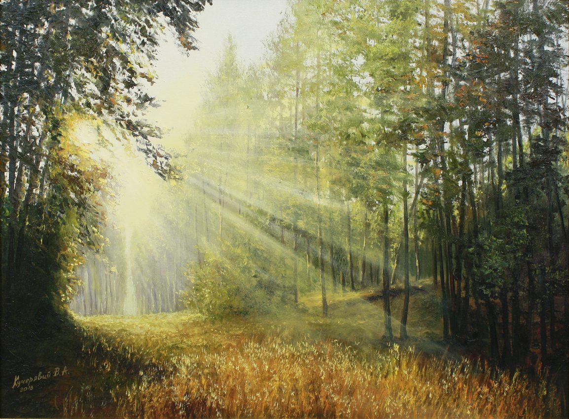 Warm Rays — original oil on canvas painting by Viktor Kucheryavyy