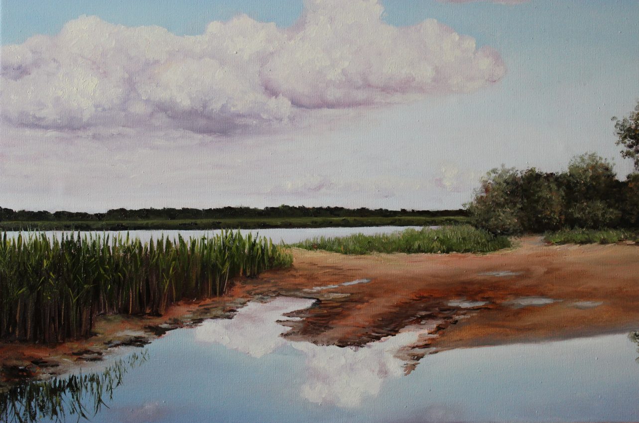 Lake in Summer — summer memories oil painting by Viktor Kucheryavyy, 