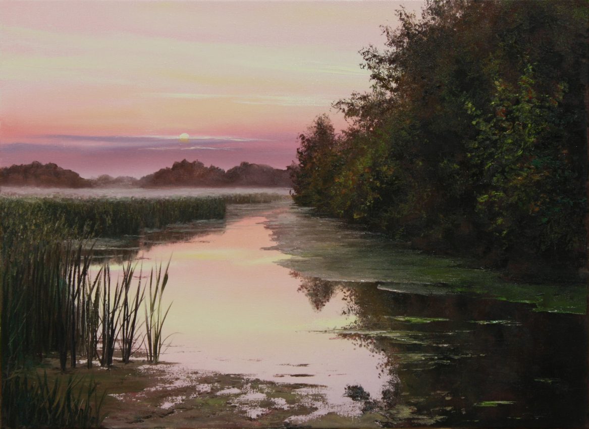 Calm Waters — sunsets & dawns oil painting by Viktor Kucheryavyy, 