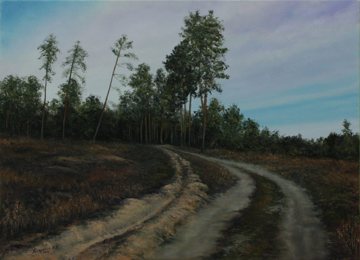 Before Dusk — summer memories oil painting by Viktor Kucheryavyy, 55 x 75 cm