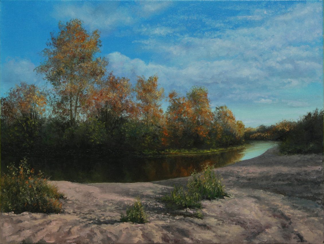 By the Shore — summer memories oil painting by Viktor Kucheryavyy, 