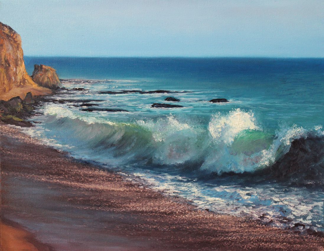 The Beach — down by the sea oil painting by Viktor Kucheryavyy, 