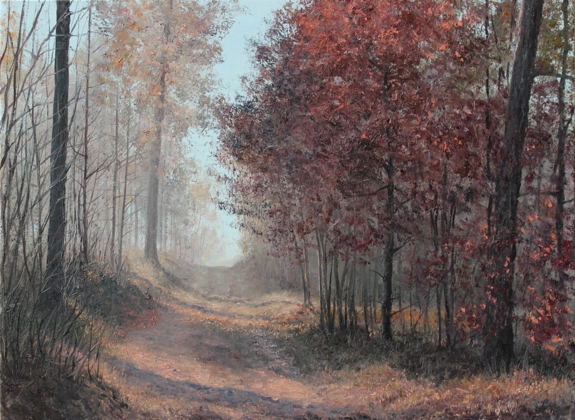 Autumn Silence — original oil on canvas painting by Viktor Kucheryavyy, 45 x 60 cm