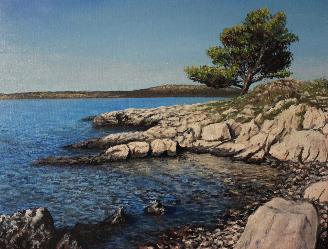 Stony Beach — oil painting by Viktor Kucheryavyy