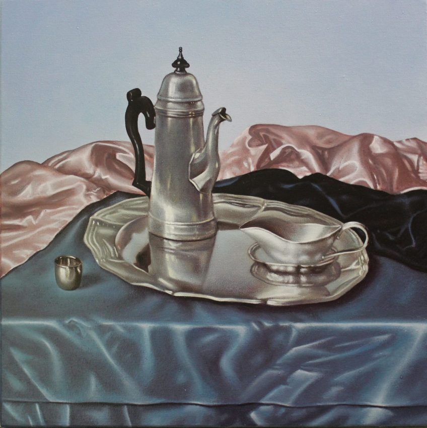 Silver Coffee Service — copies oil painting by Viktor Kucheryavyy, 