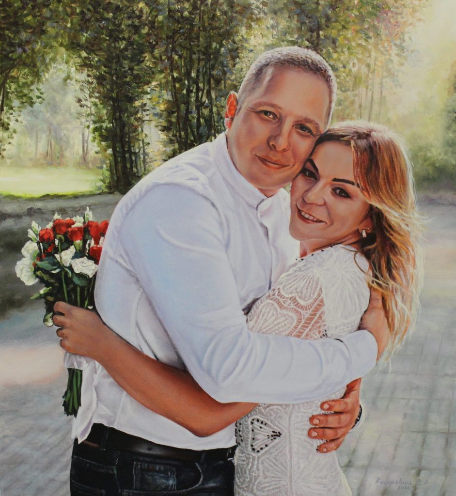 Happy Together — original oil on canvas painting by Viktor Kucheryavyy